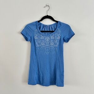 Lululemon Run Wild Short Sleeve Tech T-shirt Short Sleeve Heather Blue Size 2